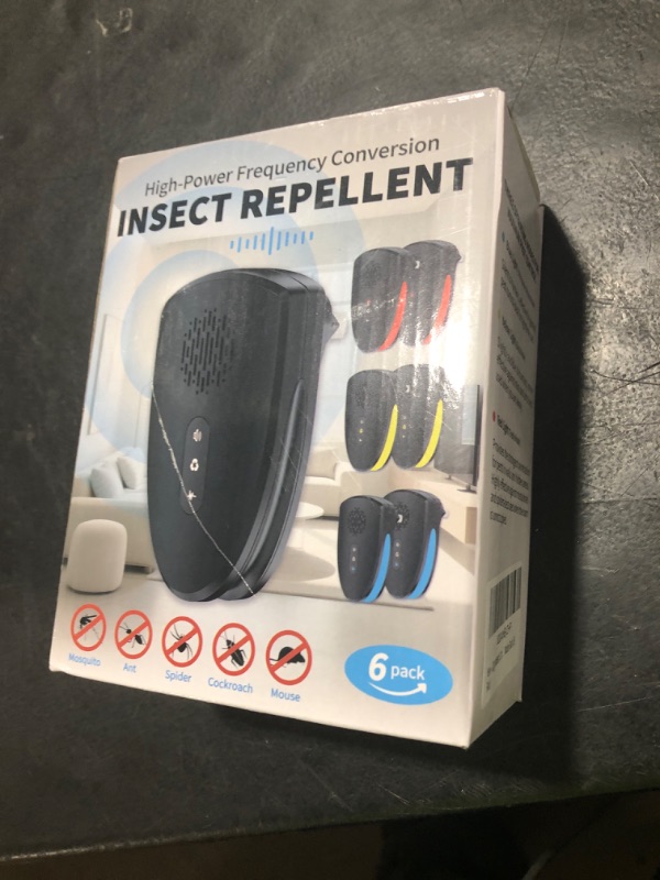 Photo 1 of (2025 Upgraded) Ultrasonic Insect & Pest Indoor Repeller, Plug-in Control Device Repellent for Rodent, Mice, Rats, Roaches, Bugs, Ants, Spiders, Mosquitoes, Home, 3 Mode Switching (6 Pack)