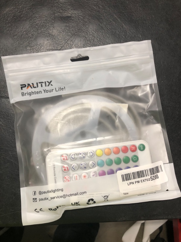 Photo 1 of PAUTIX RGB Smart IC COB LED Strip Light Color Chasing,5V USB UL-Listed Multicolor Flexible Tape Light 6.56ft/2m with Music Mode/APP Control,for TV,Bedroom,Party DIY Decoration