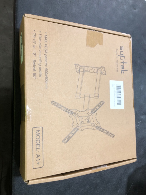 Photo 1 of Suptek TV Wall Mount Swivel and Tilt Full Motion for Most 23 to 55 inch TV Mount up to 55lbs max VESA 400x400mm (A1+)