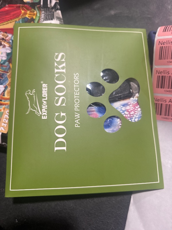 Photo 1 of EXPAWLORER Anti Slip Dog Socks to Prevent Licking Paws, Dog Shoes for Hot Pavement, Dog Booties for Small Medium Large Senior Dogs, Traction Control Dog Boots & Paw Protectors for Hardwood Floors