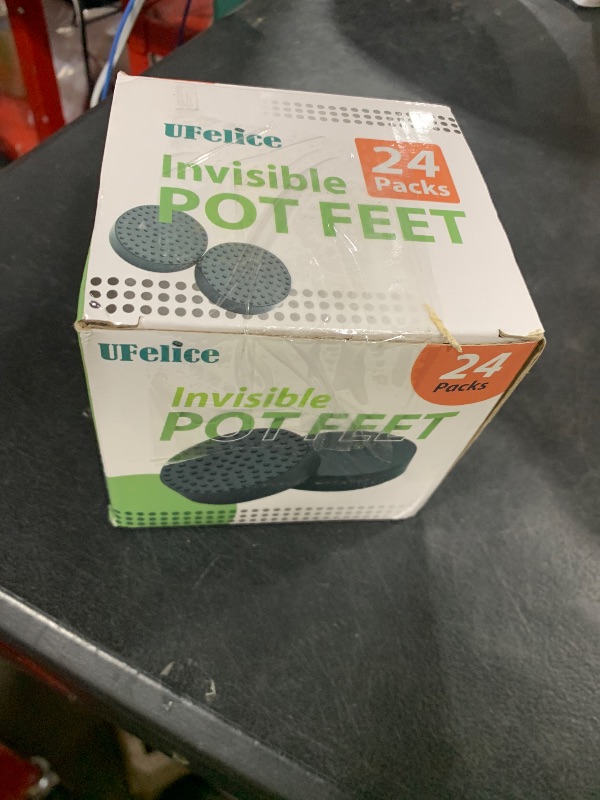 Photo 1 of UFelice 24 Pack Invisible Pot Feet with Enhanced Non-Slip Surface Grip Plant Pots and Flowers, Solid Rubber Pots Risers, Pot Lifters for Indoor or Outdoor Planters