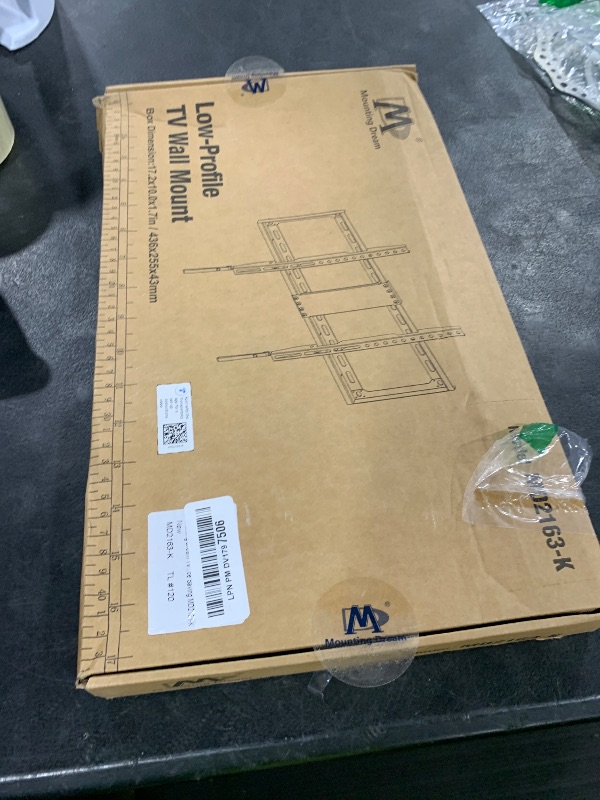 Photo 1 of Mounting Dream TV Mount Fixed for Most 42-84 Inch Flat Screen TVs, TV Wall Mount Bracket up to VESA 600 x 400mm and 132 lbs - Fits 16"/18"/24" Studs - Low Profile and Space Saving MD2163-K