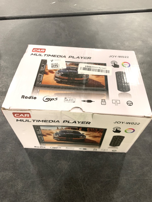 Photo 1 of SJoyBring 7" QLED Double Din Car Stereo - Wireless Apple CarPlay & Android Auto, 240W 4.2CHN, SWC, Bluetooth, FM/AM Car Radio, 2 Subwoofers Outputs, Backup Camera