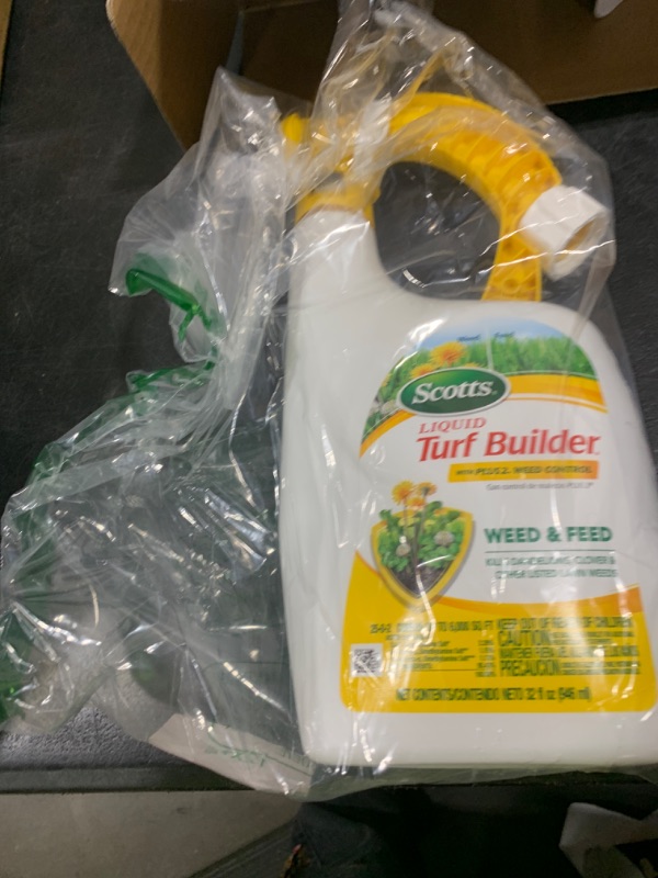 Photo 1 of Scotts Liquid Turf Builder with Plus 2 Weed Control, Liquid Weed Killer and Fertilizer, 32 fl. oz.