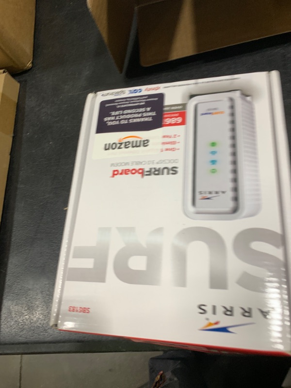 Photo 1 of ARRIS (SB6183) -Cable Modem - Fast DOCSIS 3.0 16x4 Gigabit Cable Modem, For Comcast Xfinity, Cox, Spectrum and more, 1 Gbps Port, 400 Mbps Max Internet Speed, 2 Year Warranty