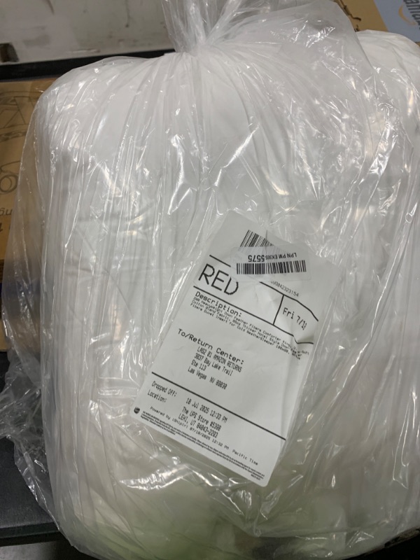 Photo 1 of DWR Heavyweight Down Feather Fibers Comforter King, Ultra-Soft Cotton Blend Fabric, 65oz Thicker Hotel Style Down Feather Fibers Duvet Insert for Cold Weather/Sleeper (106x90, White)