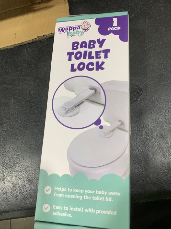 Photo 1 of Baby Toilet Lock by Wappa Baby - 9"L x 4"W - Ideal Baby Proof Toilet Lid Lock - No Tools Needed Easy Installation with 3M Adhesive - Top Safety Toilet Seat Lock - Fits Most Toilets - White (1 Pack)