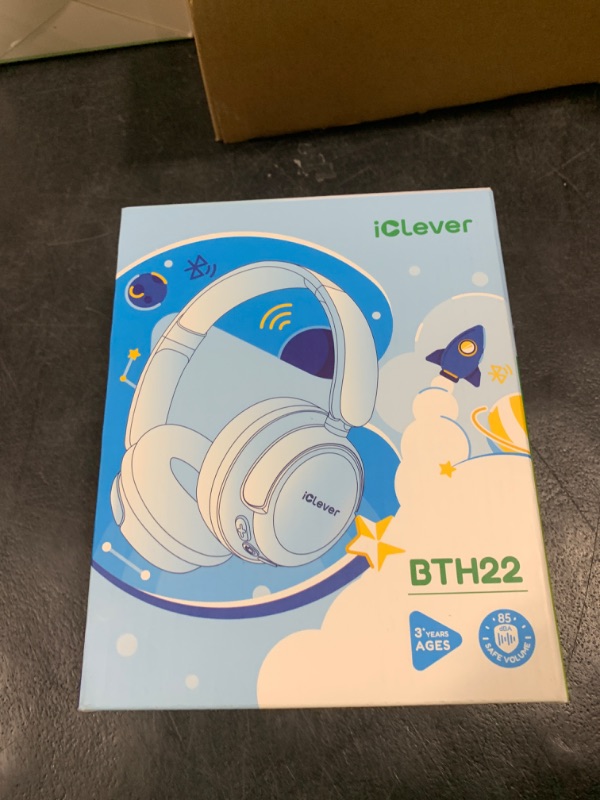 Photo 1 of iClever BTH22 Kids Bluetooth Headphones, 60H Play Time, 74/85 dBA Safe Volume, Bluetooth 5.4, USB C, Over Ear Kids Headphones Wireless with Mic AUX Cord for iPad/Tablet/Travel/School, Red/Black