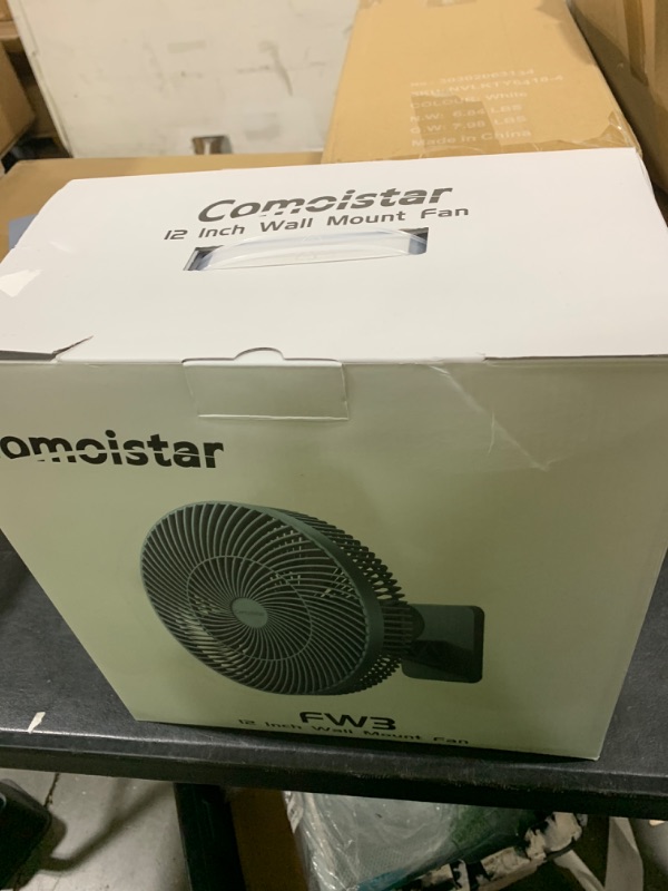 Photo 1 of 12 Inch Wall Mount Oscillating Fan with Remote and Timer, Small RV Fan with Powerful 4 Speeds, 90° Oscillation,125° Adjustable Tilt, 8.2 ft Wire, Quiet Corner Fans for Bedroom, Indoor Bathroom