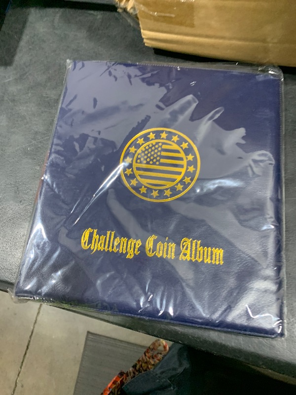 Photo 1 of Challenge Coin Holder Collection Display Album Holds 120 Coins, Tokens, Stamps, Medallions, Badges