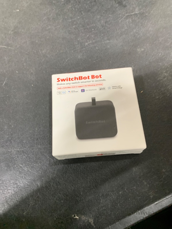 Photo 1 of SwitchBot Smart Switch Button Pusher - Bluetooth Fingerbot for Rocker Switch/One-Way Button, Automatic Light Switch, Timer and APP Control, Works with Alexa When Paired with SwitchBot Hub (Black)