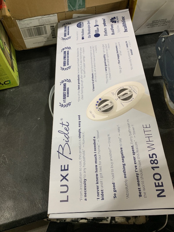 Photo 1 of LUXE Bidet NEO 185 - Self-Cleaning, Dual Nozzle, Non-Electric Bidet Attachment for Toilet Seat, Adjustable Water Pressure, Rear and Feminine Wash (White)