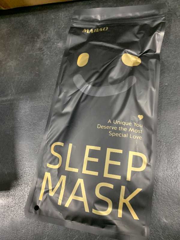 Photo 1 of MABAO Sleep Mask for Side Sleeper, Eye Mask for Sleeping Women Men, 3D Contoured Cup No Eye Pressure 100% Light Blocking Sleeping Mask with Adjustable Strap Night Blindfold Flight, Travel, Nap, Black