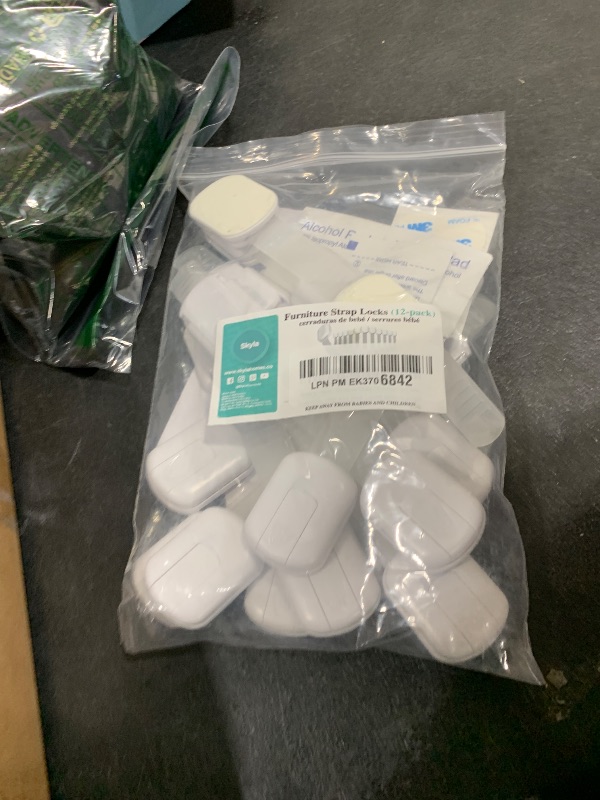 Photo 1 of Baby Proofing Child Safety Locks (12 Pack) by Skyla Homes - The Safest, Quickest and Easiest 3M Adhesive Cabinet Latches, No Screws & Magnets, Multi-Purpose for Furniture, Kitchen, Ovens, Toilet Seats