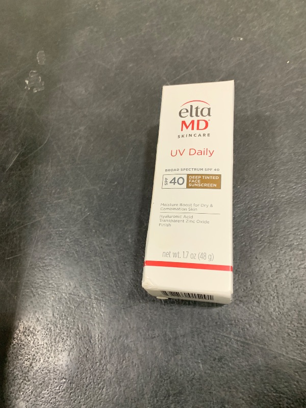 Photo 1 of EltaMD UV Daily Deep Tinted SPF 40 Face Sunscreen Moisturizer with Zinc Oxide, Tinted Daily Face Moisturizer with SPF, Sunscreen for Dry Skin,1.7 oz Pump