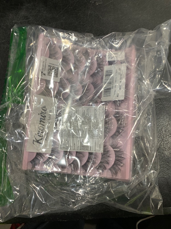 Photo 1 of False Eyelashes 14mm Faux 3D Mink Lashes Natural Look Cat Eye Wispy Lashes Pack by Kiromiro, 14 Pairs