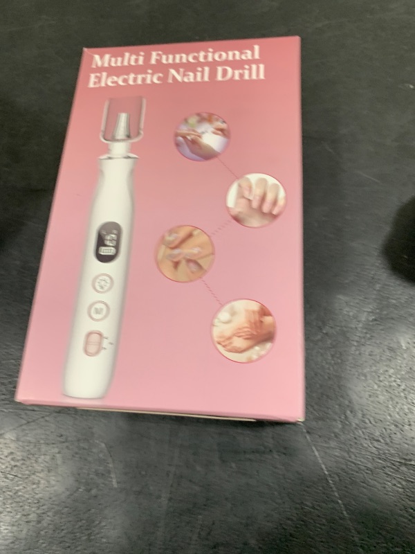 Photo 1 of Nail Drill Electric Nail File - Cordless Professional Nail Filer for Manicure and Pedicure, Portable Nail Drill Machine Kit for Acrylic Gel Nails Thick Toenails Nail Grind