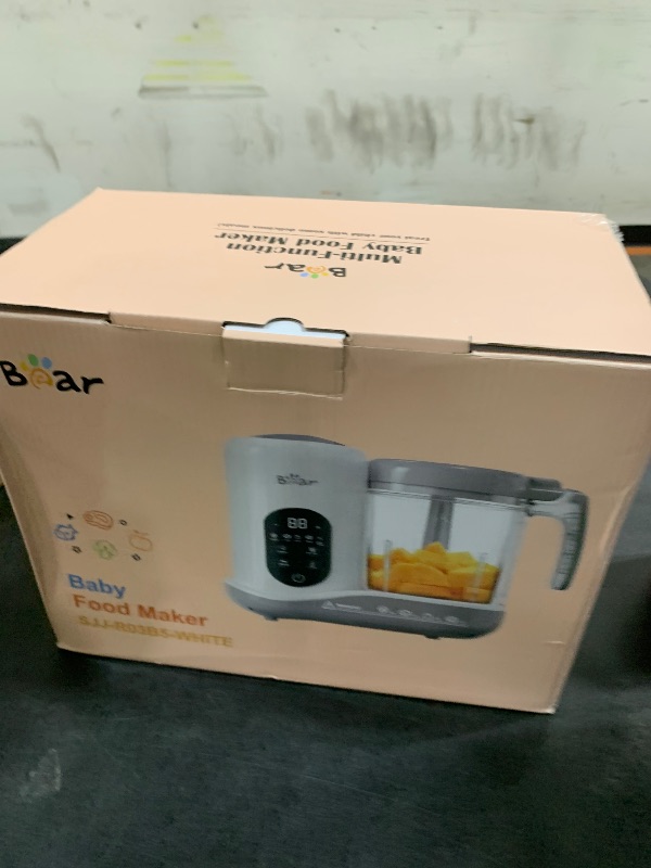 Photo 1 of BEAR 2024 Baby Food Maker | One Step Baby Food Processor Steamer Puree Blender | Auto Cooking & Grinding | Baby Food Puree Maker with Self Cleans | Touch Screen Control, White