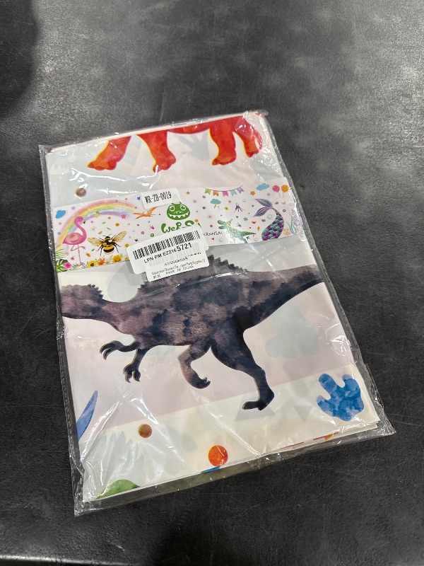 Photo 1 of WERNNSAI 1PCS Dinosaur Tablecloth - Dinosaur Birthday Decorations Three Rex Party Table Cloth Dino Table Cover for Kids Boys Baby Shower Birthday Party Supplies 54'' x 108''