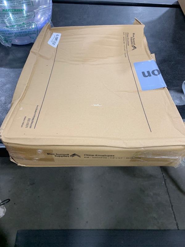 Photo 1 of Blue Summit Clasp Manila Envelopes 11x14, 11.5 x 14.5-Inch, Brown Kraft, Gummed Seal, 100 Large 11x14 Envelopes for Mailing Photos and Documents, Manilla Color