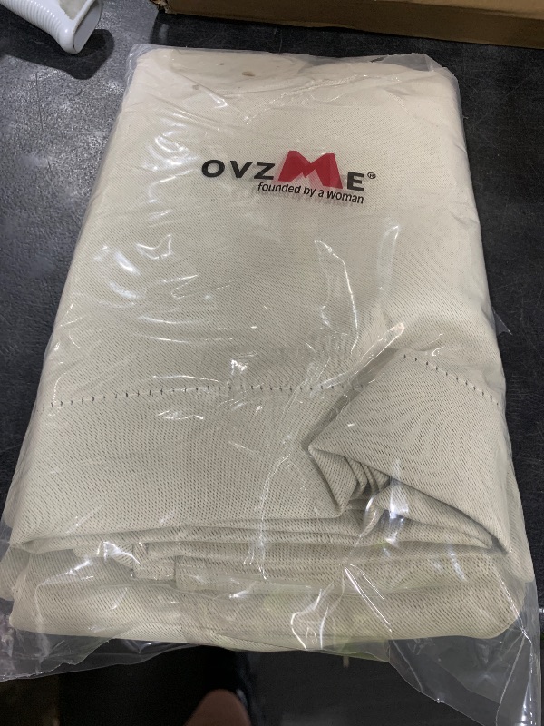 Photo 1 of OVZME Natural Room Darkening Curtains for Bedroom 54 Inches Long 2 Panels, Thermal Insulated Energy Saving Blackout Curtains for Living Room, Dual Rod Pocket Blackout Drapes, 2x40Wx54L Inches