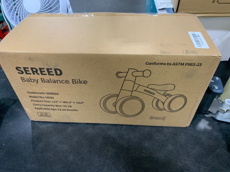 Photo 1 of SEREED Baby Balance Bike for 1-2 Year Olds - 4 Wheels, First Bike for Toddlers, Birthday Gift (Green)