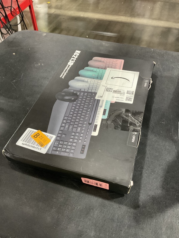 Photo 1 of SABLUTE Wireless Keyboard and Mouse Combo - Full Size Ergonomic Wrist Rest, Silent Typing, Phone Holder, 2.4 GHz, 3 Level DPI, Batteries Powered, Compatible with PC, Laptop, Windows, macOS