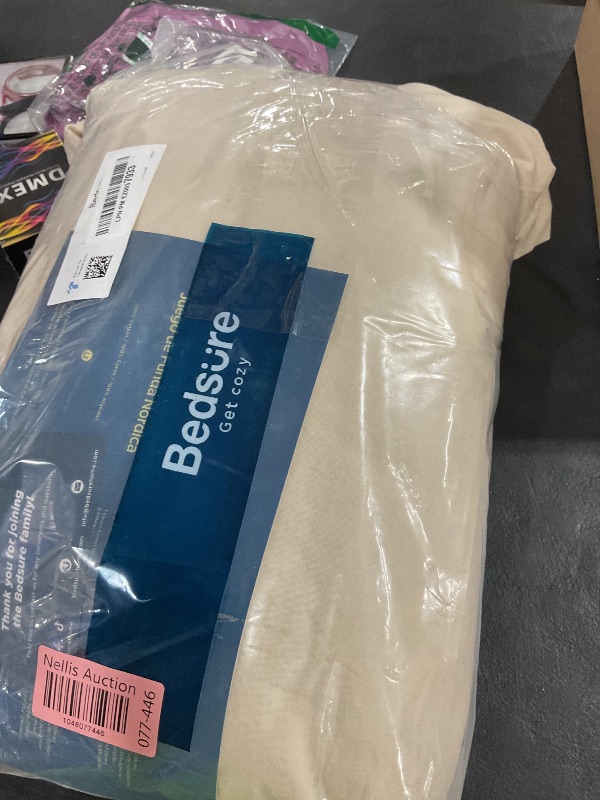 Photo 1 of Bedsure 100% Washed Cotton Duvet Cover Queen Size - Oatmeal Minimalist Cotton Duvet Cover Linen Like for All Seasons - GentleSoft™ Plain Simple Bedding, 3 Pieces (Oatmeal, Queen, 90"x90")