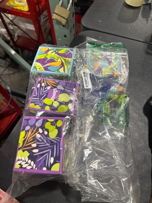 Photo 1 of Kleenex Ultra Soft Facial Tissues, 4 Cube Boxes, 60 Tissues per Box, 3-Ply (240 Total), Packaging May Vary