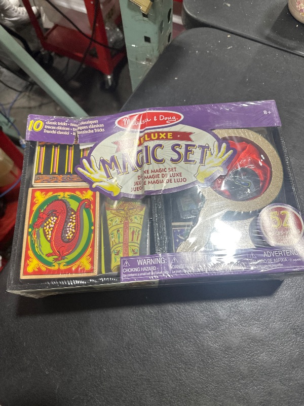Photo 1 of Melissa & Doug Deluxe Solid-Wood Magic Set With 10 Classic Tricks Magician Props Magic Set for Kids Ages 8+