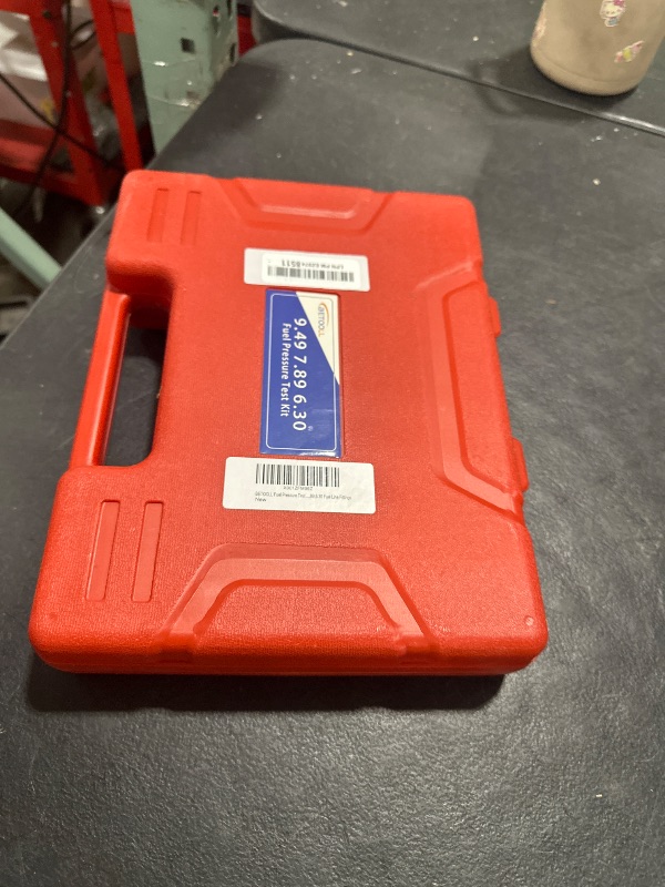 Photo 1 of BETOOLL Fuel Pressure Test Kit 0-100PSI with 9.49,7.89,6.30 Fuel Line Fittings