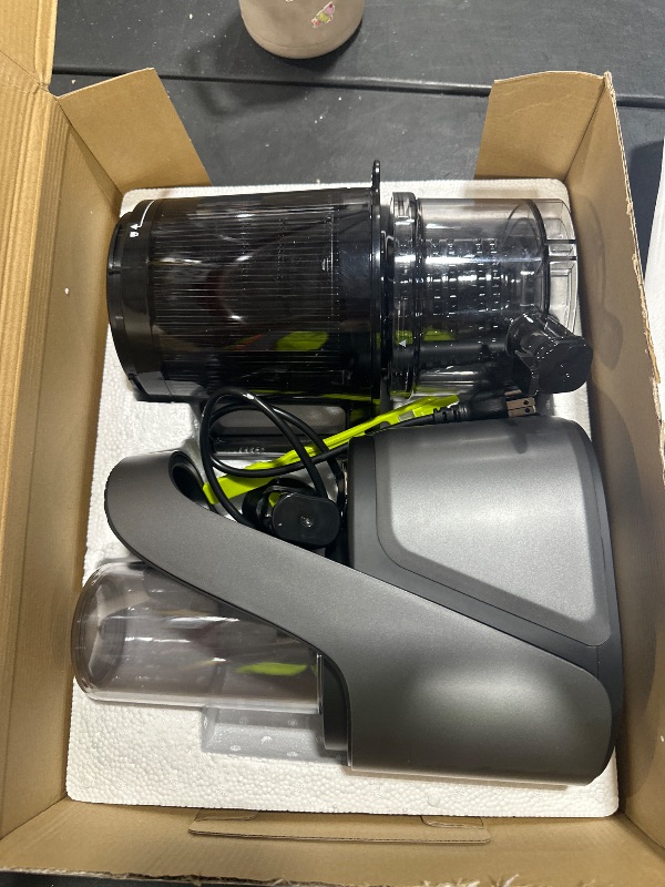 Photo 1 of Canoly C16 Cold Press Juicer, 6" Extra Wide Feed Chute with Dual Strainers (Juice & Sorbet), Powerful AC Brushless Motor, Self Precut System, Juicer Machines with BPA Free (Space Gray)