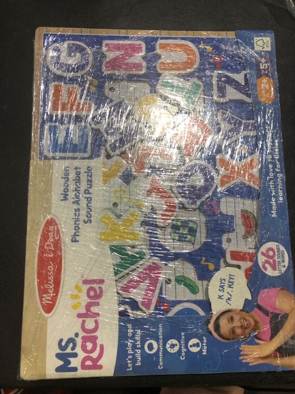 Photo 1 of Melissa & Doug® Ms. Rachel™ Wooden Phonics Alphabet Sound Puzzle with Light-Activated Sound Effects, 24-Piece Toddler Toys for Boys and Girls Ages 2+ Years