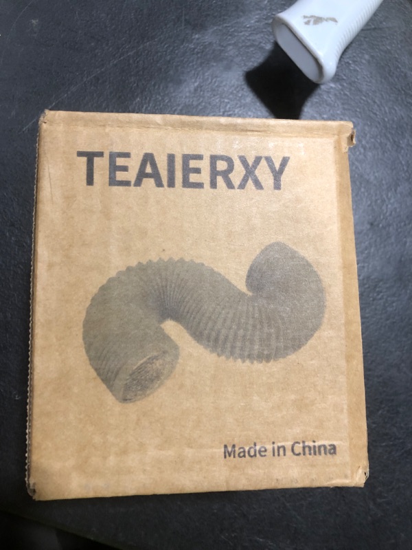 Photo 1 of TEAIERXY 4 Inch 8FT Dryer Vent Hose,Flexible Insulated Air Ducting,Vent Hose PVC Aluminum Foil with 2 Clamps for HVAC Ventilation(Grey)