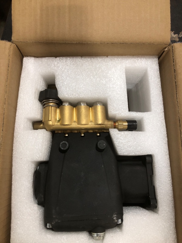 Photo 1 of Hourleey Pressure Washer Pump, 3700PSI 2.5GPM 3/4" Shaft Horizontal Triplex Plunger Power Washer Pump Replacement with Adjustment Unloader, Compatible with Simpson MorFlex Models 40224, 40225, 40226