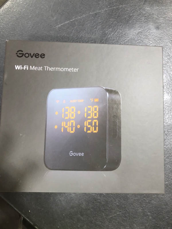 Photo 1 of Govee Wireless Meat Thermometer with 4 Probe, Smart WiFi Meat Thermometer with Unlimited Range App Notification Alert, Digital Rechargeable Bluetooth Food Thermometer for Smoker BBQ Grill Oven Kitchen
