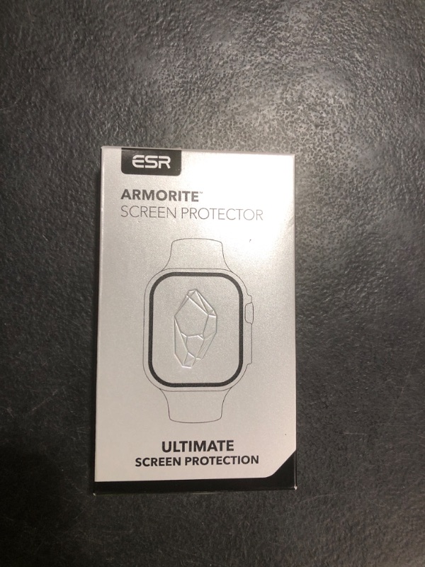 Photo 1 of ESR 2 Pack Armorite Screen Protector for Apple Watch Ultra 2/1 (2024/2023/2022, 49 mm), Military Grade Protection, Tempered Glass Film with Aluminum Alloy Frame, Keep Original, Titanium & Orange