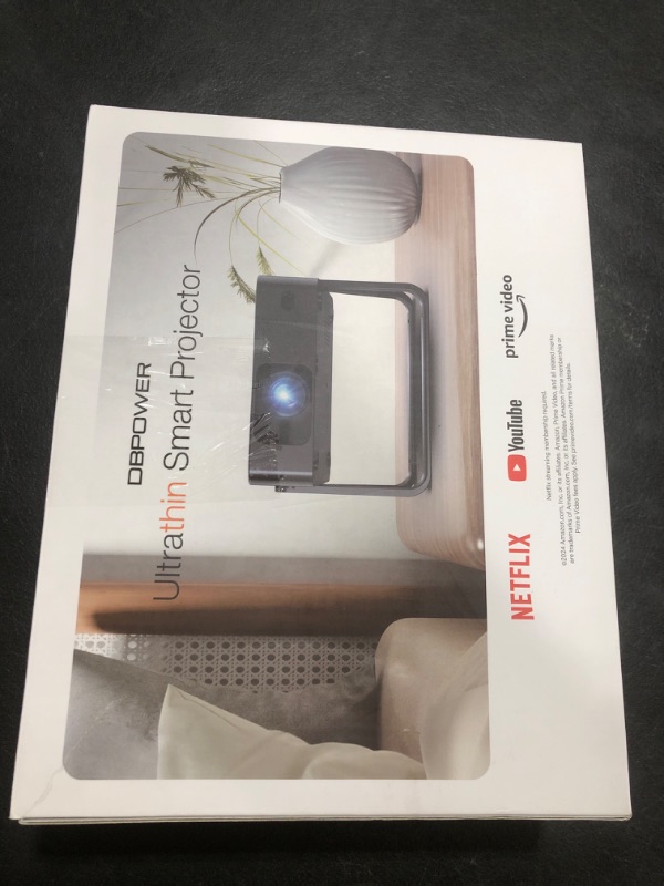 Photo 1 of [Ultra-Slim 1.97"| Netflix Licensed | AI Auto Focus | 360° Stand] Smart Mini Projector with WiFi 6 & Bluetooth, Built-in Netflix/YouTube/Disney+/Hulu, DBPOWER N5 Movie Projector for Bedroom (Black)