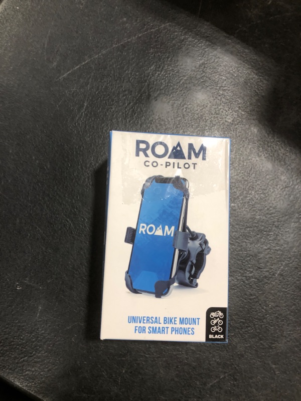 Photo 1 of Roam Universal Black Net Bike Phone Mount Holder, 360° Rotation Hands Free Cell Navigation System for Motorcycle eBike Dirt Road Cruiser Scooter Jogging Stroller, Adjustable Up to 3.6" W x 7" L