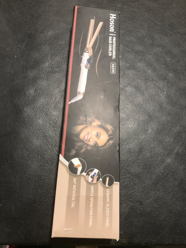 Photo 1 of 3/4 Inch Curling Iron Professional, Ceramic Tourmaline Curl Wand Barrel, Hair Curler Iron for Short Hair,Glove Include, Glove Include, Gold