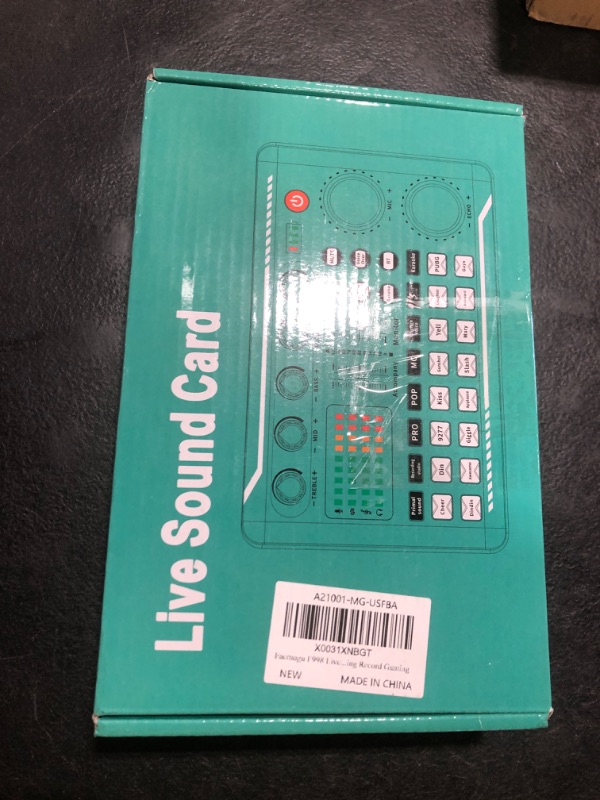 Photo 1 of Facmogu F998 Live Sound Card Audio Mixer, Podcast Audio Interface with DJ Mixer Effects, Voice Changer with Sound Effects for PS4 PS5 Karaoke Tiktok YouTube Live Streaming Record Gaming