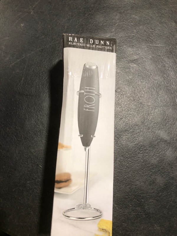 Photo 1 of Rae Dunn Handheld Electric Milk Frother - Drink Mixer, Coffee Frother, Hand Blender, Frappe Maker, Latte Maker Milk Foamer (Black)