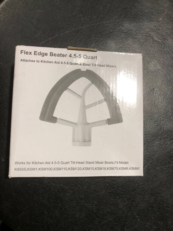 Photo 1 of Flex Edge Beater for KitchenAid 4.5/5 Qt Tilt-Head Stand Mixer – Auto-Scrape Silicone Paddle, Dishwasher Safe, Flexible Silicone Edges Bowl Scraper For Kitchen Aid Accessories and Attachments (Grey)