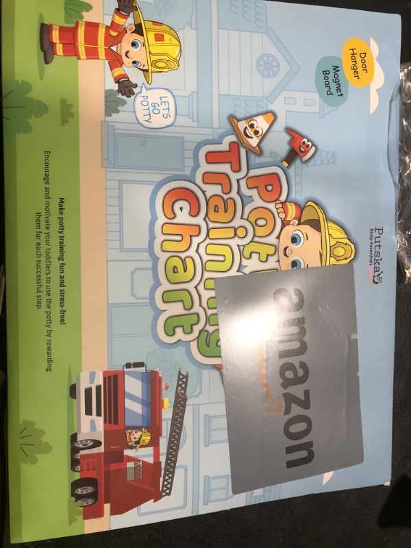 Photo 1 of Potty Training Chart with 35 Stickers, 3 Reminder Stickers and Crown for Toddlers Boys and Girls - Potty Training Rewards for Kids - Fireman