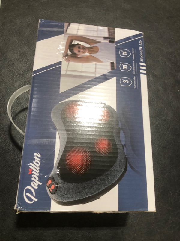 Photo 1 of Papillon Neck Massager,Shiatsu Electric Back Massager with Heat,Neck Back Pain Relief Gifts for Mom/Dad/Women/Men,Deep Tissue Kneading Massage Pillow for Shoulder,Legs,Foot,Body Muscle Fatigue Relief