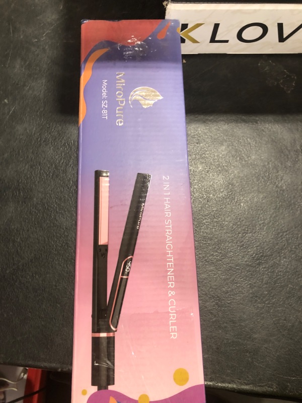Photo 1 of MiroPure Flat Iron Hair Straightener, 1 Inch Titanium Plates Hair Straightener with 15S Heat-up, Professional MCH Ceramic Negative Ion Hair Iron Dual Voltage for Women Hair with Auto Shut-Off