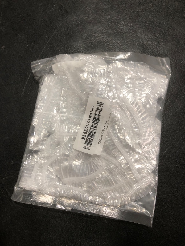Photo 1 of Auban 30PCS Disposable Shower Caps, Plastic Clear Hair Cap Large Thick Waterproof Bath Caps for Women, Hotel Travel Essentials Accessories Deep Conditioning Hair Care Cleaning Supplies(17.3")