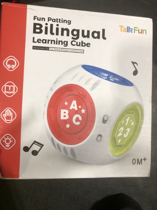 Photo 1 of Bilingual Educational Toys for 1 Year Old Boy Girl, Musical Learning Cube Baby Toy 6-9-12-18 Month, Christmas Birthday Gift for 1 Year Old Boy Girl