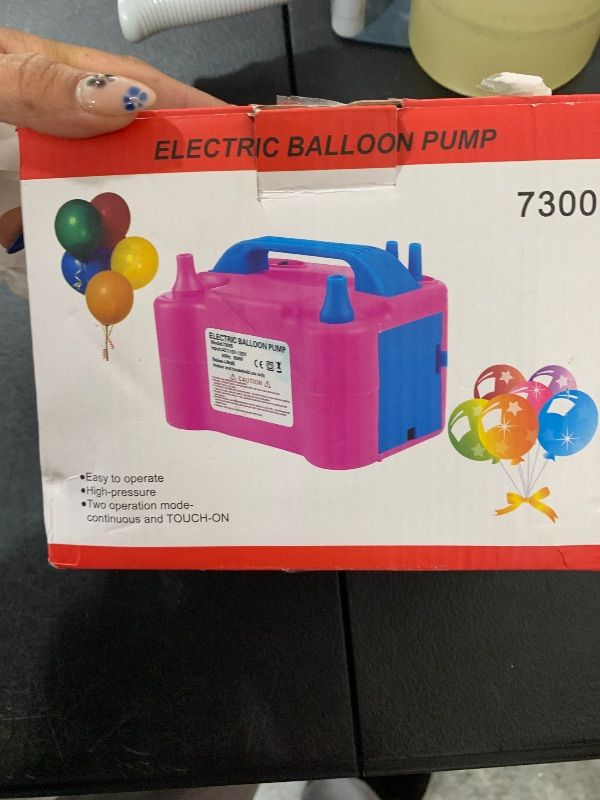 Photo 1 of Balloon Pump Electric, 110V 600W Balloon Blower Inflator Dual Nozzle Air Pump Balloons Inflator for Decoration, Party, Sport,Gifts:2 Balloon Tying Tools