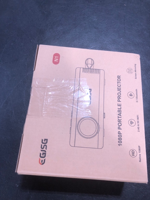 Photo 1 of Projector with WiFi and Bluetooth, 1080P Full HD Portable Projector, 4K Supported Outdoor Projector, Lag-free 5G WIFI 6, Compatible with iPhone, Android, PC, TV Stick, PS5, Xbox